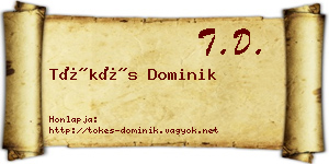 Tőkés Dominik névjegykártya