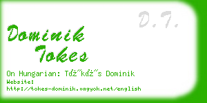 dominik tokes business card